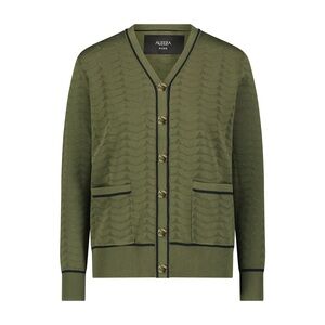 NWT Aleeza Paris Nova Knit Moss Green Cardigan Size 4XL
